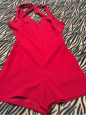VCG-8-10 hot red women’s shorts, romper festival cocktail party perfect